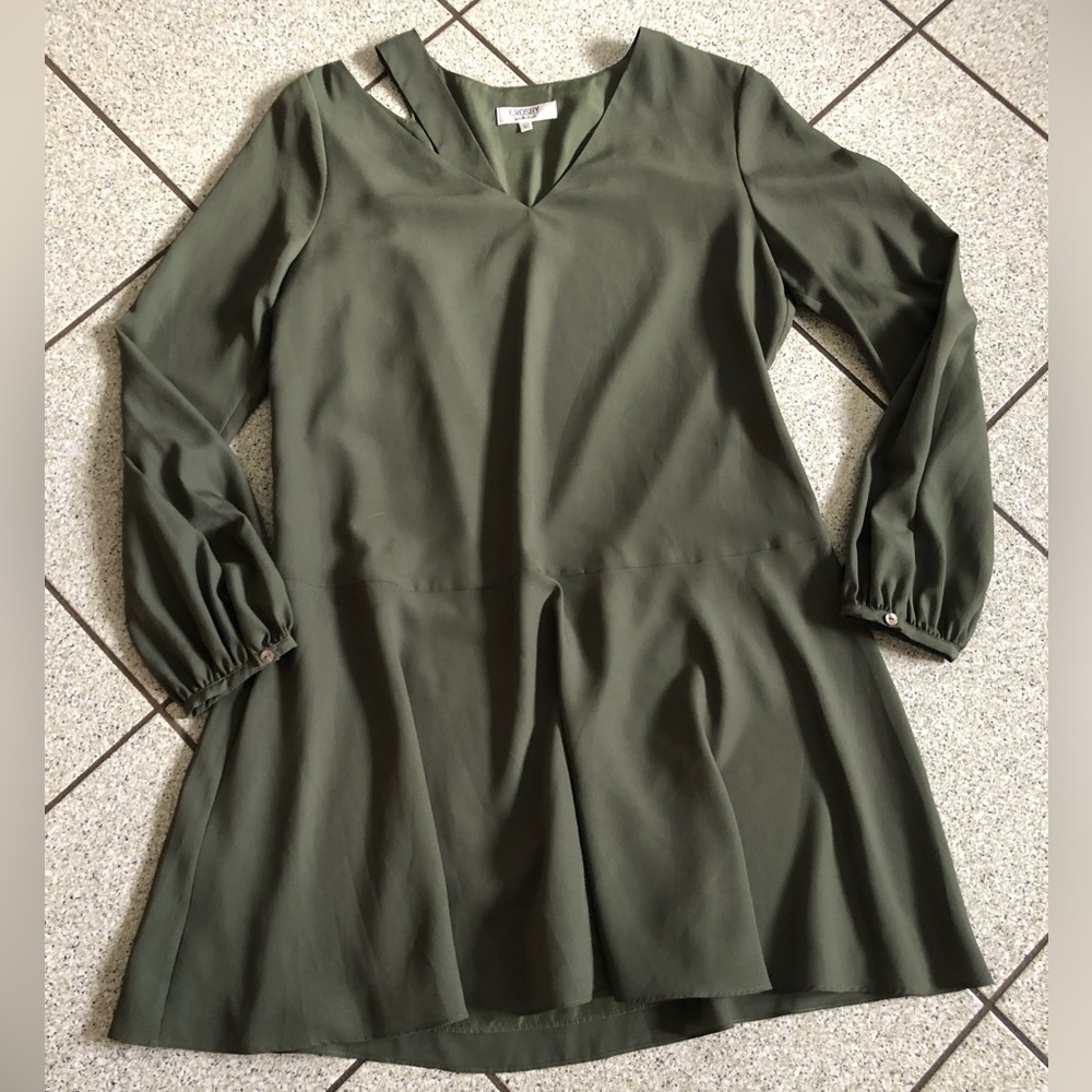 CROSBY by Mollie Burch Olive Long Sleeve Dress